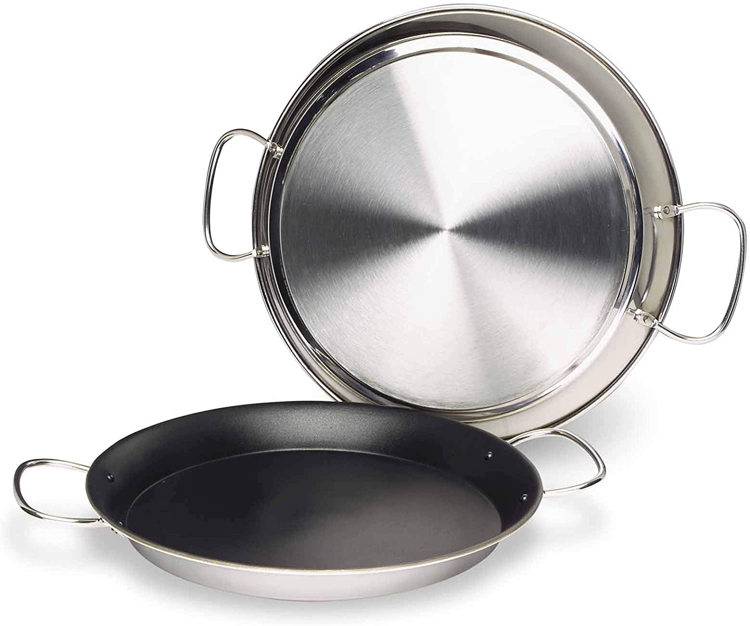 LACOR Stainless Steel Non-Stick Round Dish for Paella